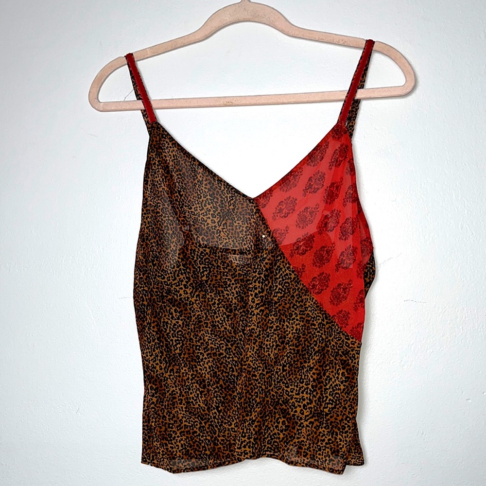 Y2K Victoria's Secret Sheer Leopard Lingerie Top Medium